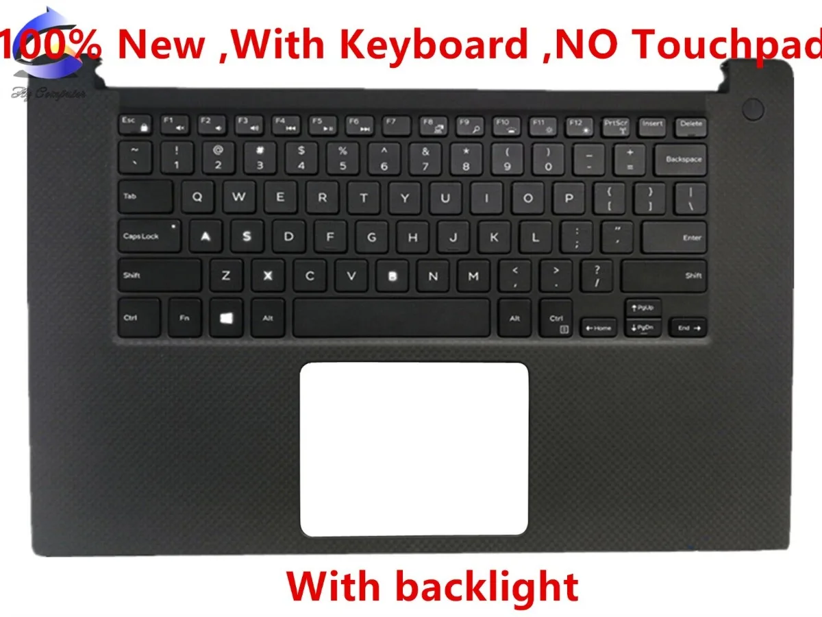 

AA+New For Dell XPS 15 9550 Precision 5510 Upper Case Palmrest Cover With Keyboard