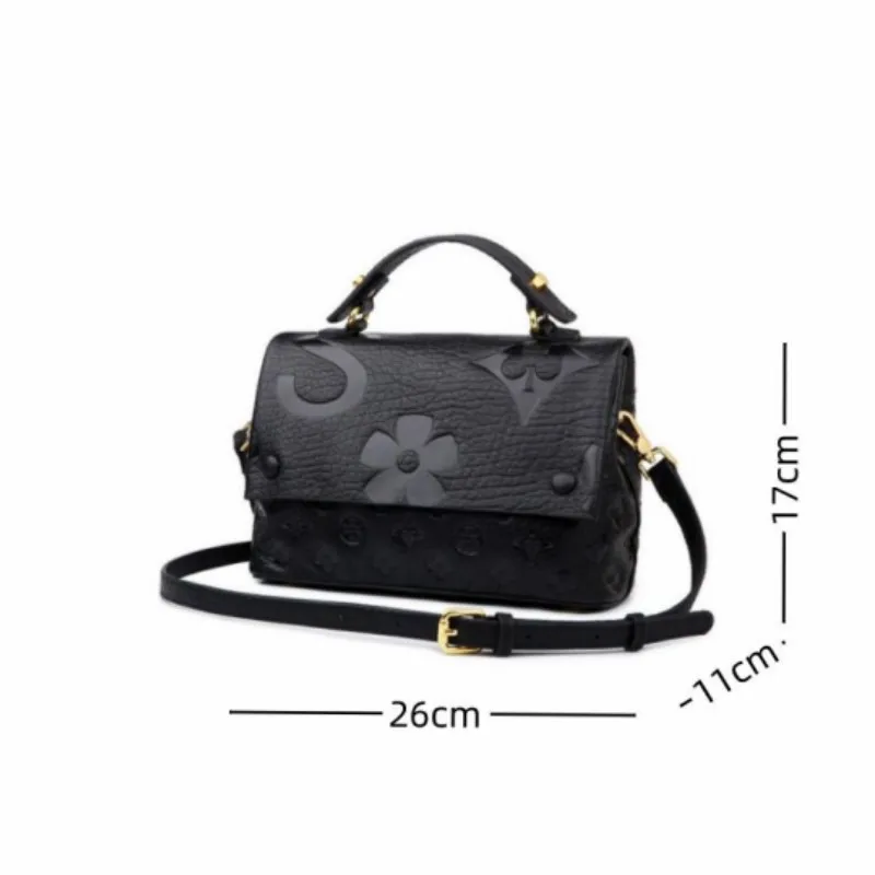 UKF New Leather Women\'s Shoulder Strap Handbag Women\'s Fashion Black Shoulder Bag Luxury Woman Handbag Bags For Women Designer