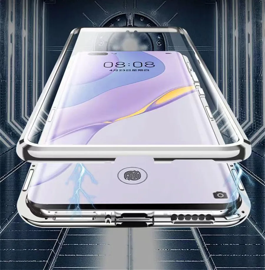 Metalowe etui na Xiaomi POCO X6 Pro magnetyczne dwustronne etui na telefon z hartowanego szkła dla POCO X6 5G z ochroną aparatu