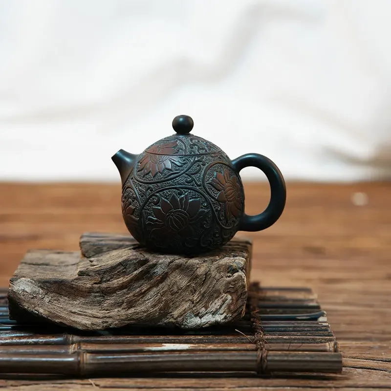 Guangxi Qinzhou Nixing Pottery Xiangjinxiang Pure Handmade Dragon Egg Kettle Teapot
