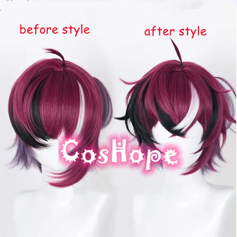 Doppio Dropscythe Cosplay Wig Mixed Colors Wig Anime Cosplay Wigs Heat Resistant Synthetic Wigs