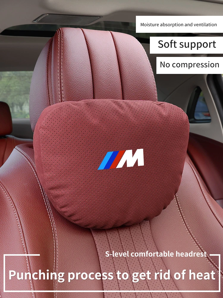 BMW M X1 X3 X5 X6 X7 E36 E39 E46 E87 E90 E92 F10 F15 F20 F25 F30 Car Headrest Neck Support Seat Lumbar Cushion Soft Neck Pillow