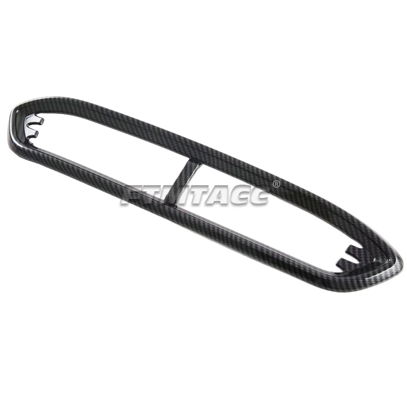For MG HS 2018-2023 LHD RHD ABS Carbon Fiber Car Center Console Air Condition Outlet Cover middle AC Vent Frame Trim Accessories