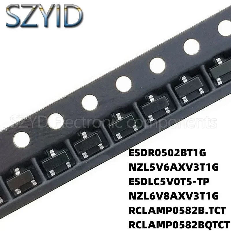SOT523 ESDR0502BT1G NZL5V6AXV3T1G ESDLC5V0T5-TP NZL6V8AXV3T1G RCLAMP0582B.TCT RCLAMP0582BQTCT