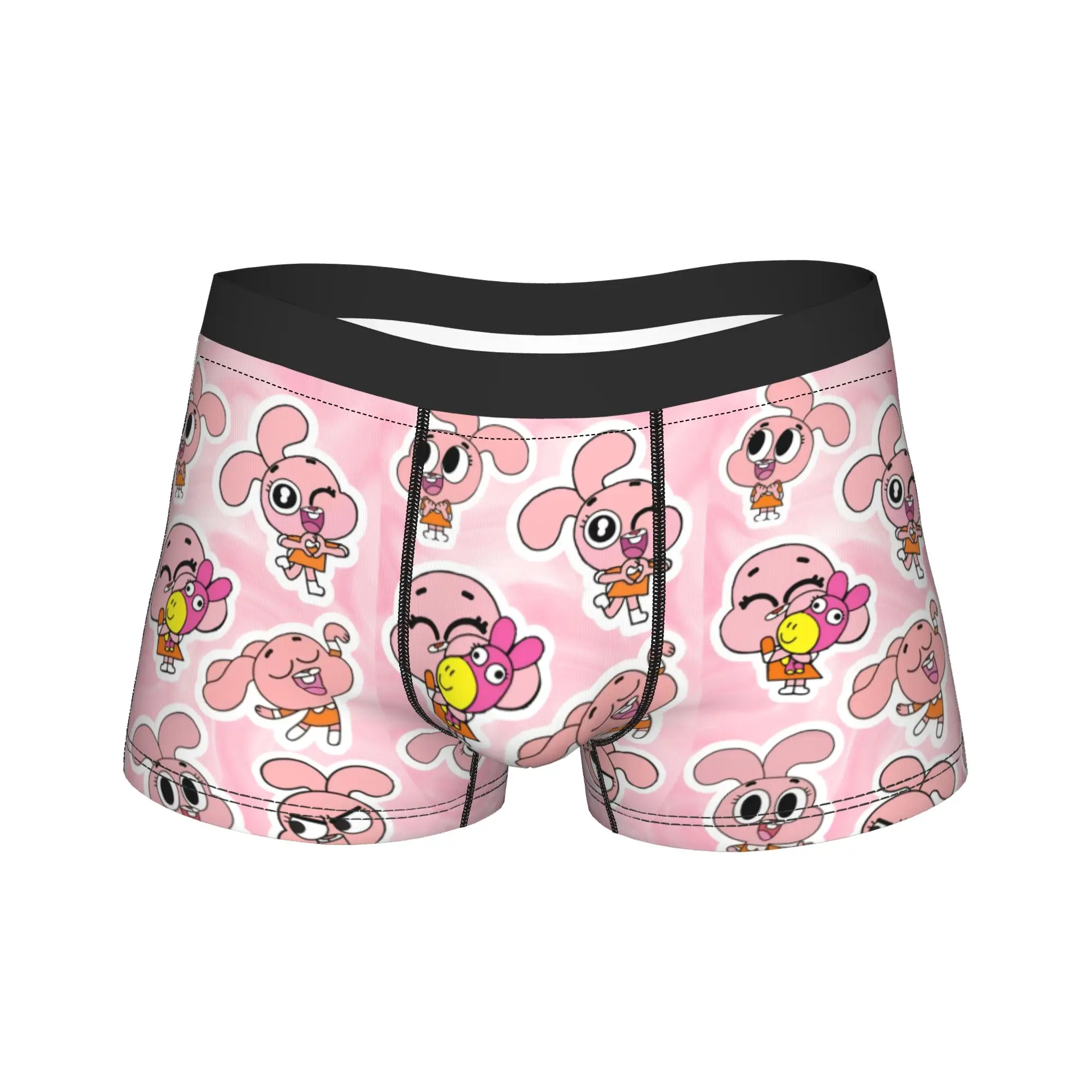 Мужские трусы-боксеры Anaise из полиэстера с принтом Amazings Gumballs, размеры S-XXL.