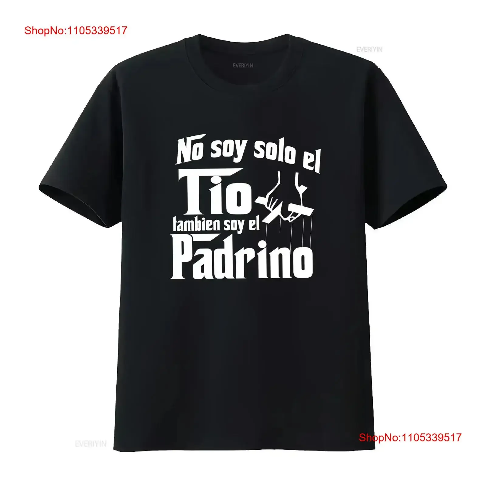 Camiseta No Soy el Tio Padrino Mafia T Shirt vintage Washed Stretched Casual Breathable Slightly Comfortable vintage Washed