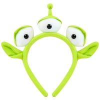 Three-Eyed Alien Headband Halloween Monster Plush Cute Headwear Hat Accessories for Theme Party Girls and Kids