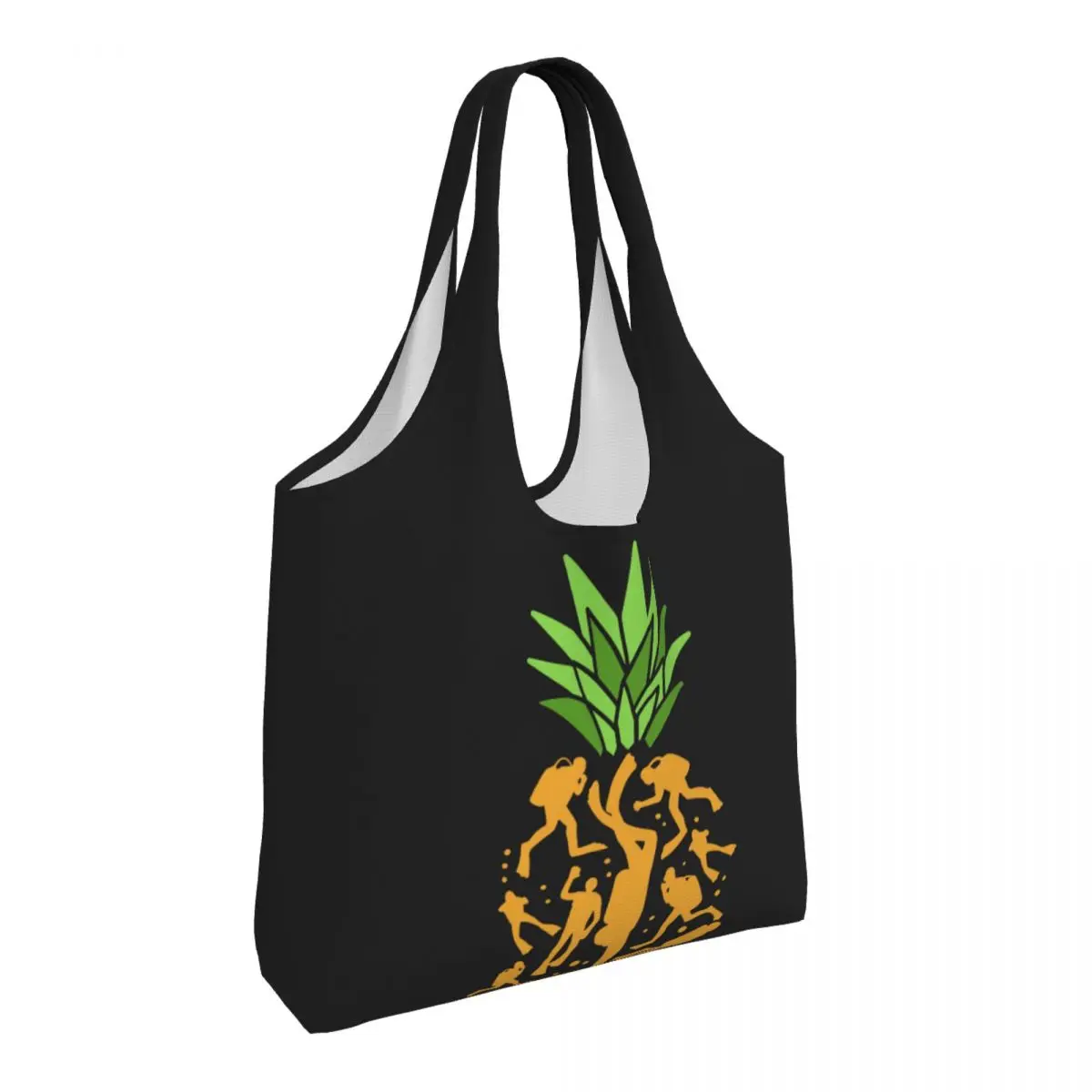 Mergulhadores Pineapple Mercearia Sacola de compras, Canvas Shopper Tote, grande capacidade Shoulder Bag, portátil Mergulho Bolsa