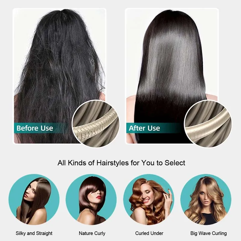 Hot Selling Fast Heat Super High Temperature Hair Straightener Keratin Repair Professional Hair Flat Iron view 3