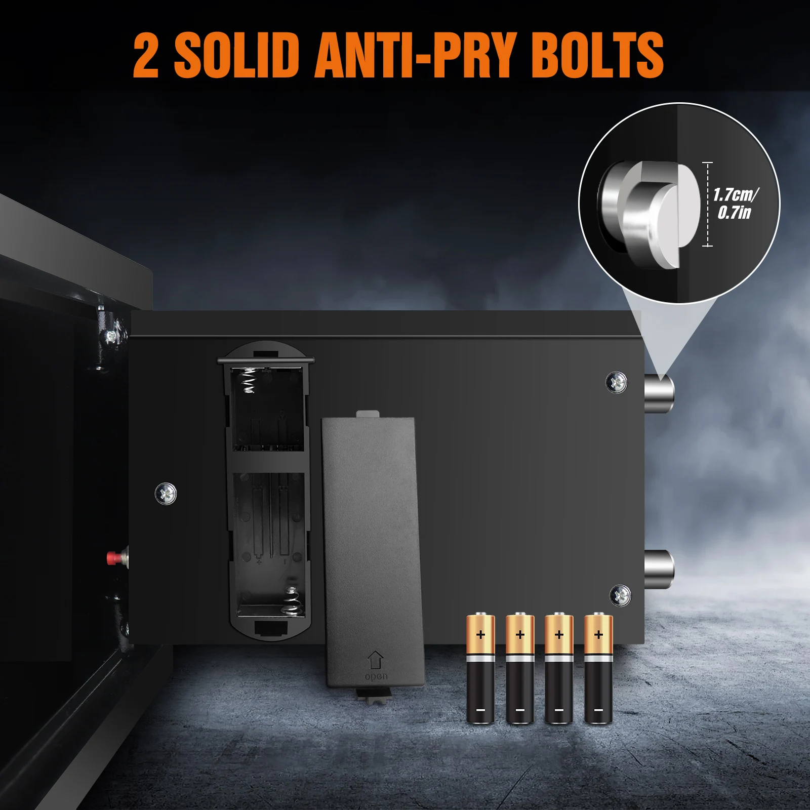 صندوق أمان BRIEFNESS مقاوم للحريق ومضاد للحفر ومضاد للسرقة، أمان من الفولاذ المقوى للمجوهرات والنقود وتخزين المستندات - المنزل/المكتب