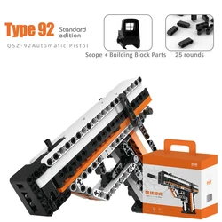 Type 92 Building Block Gun Model Can Shoot Assemble Bricks Ww2 Weapons Series Children's Educational Toys