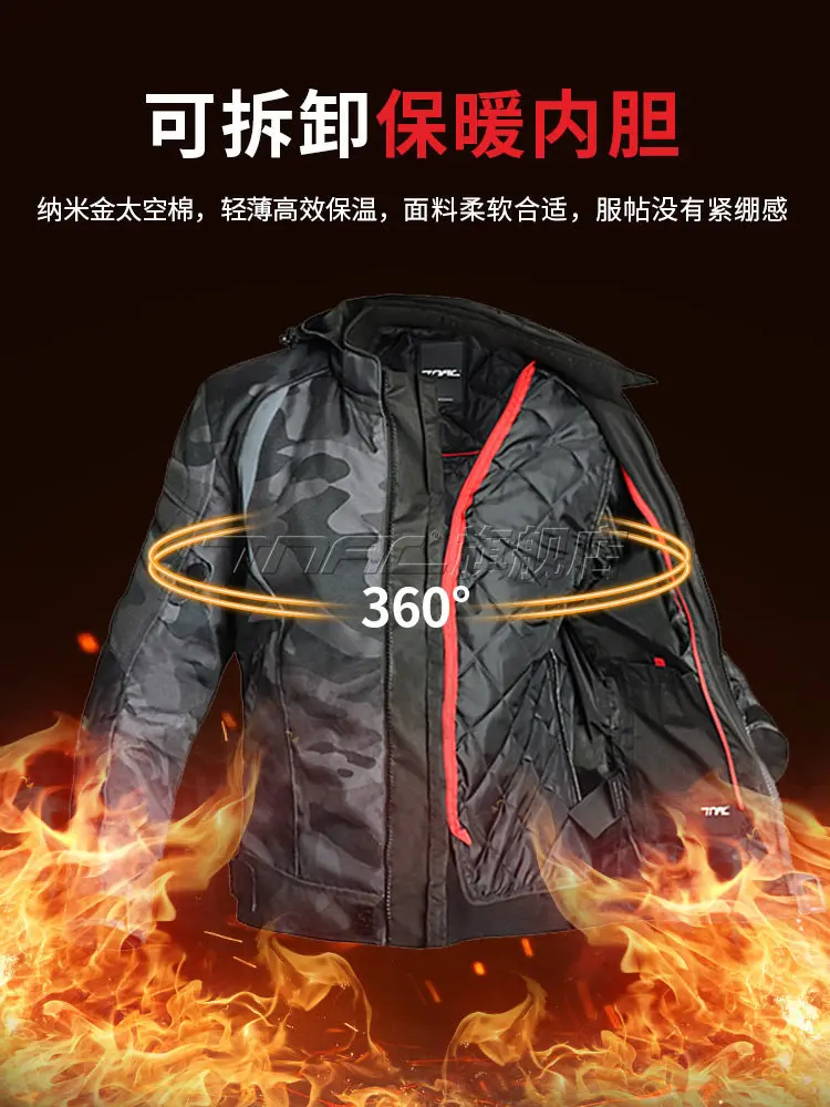 TNAC Motorcycle Jacket 4 Seasons riding coat Bat Waterproof Commuter Motorcycle Anti-Drop Male Rainproof motorcycle accessories