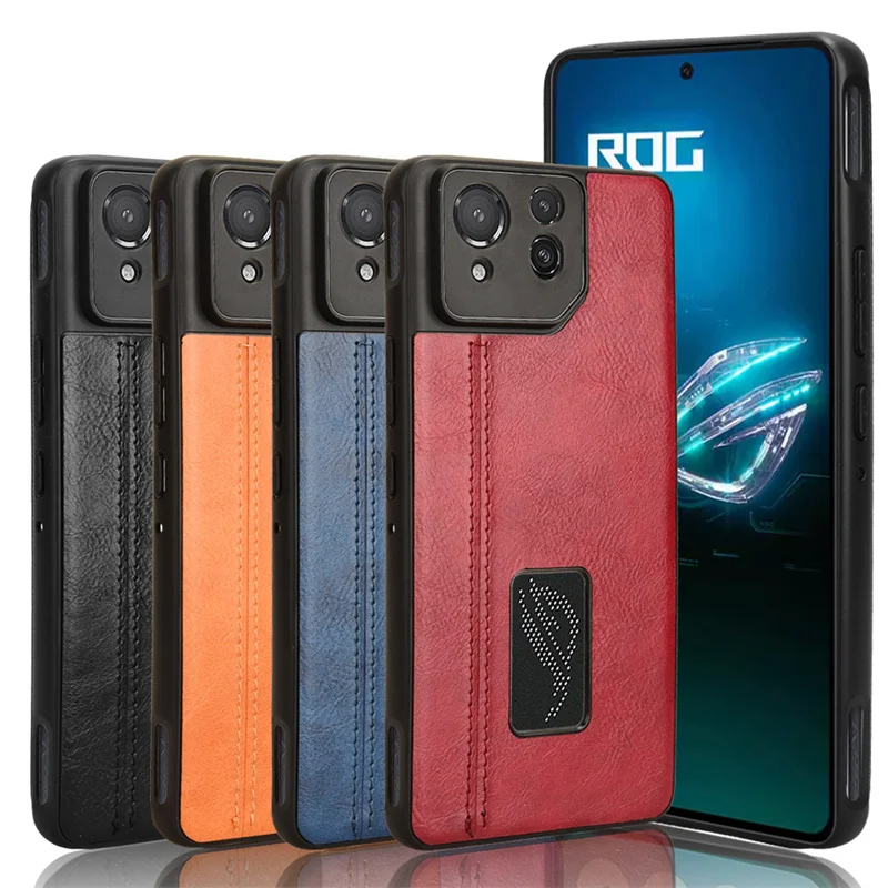 For Asus ROG Phone 8 Pro Case For Asus ROG Phone 8 Suture Soft Edge PU Leather Hard Phone Cover For Asus ROG Phone 8 Pro Case