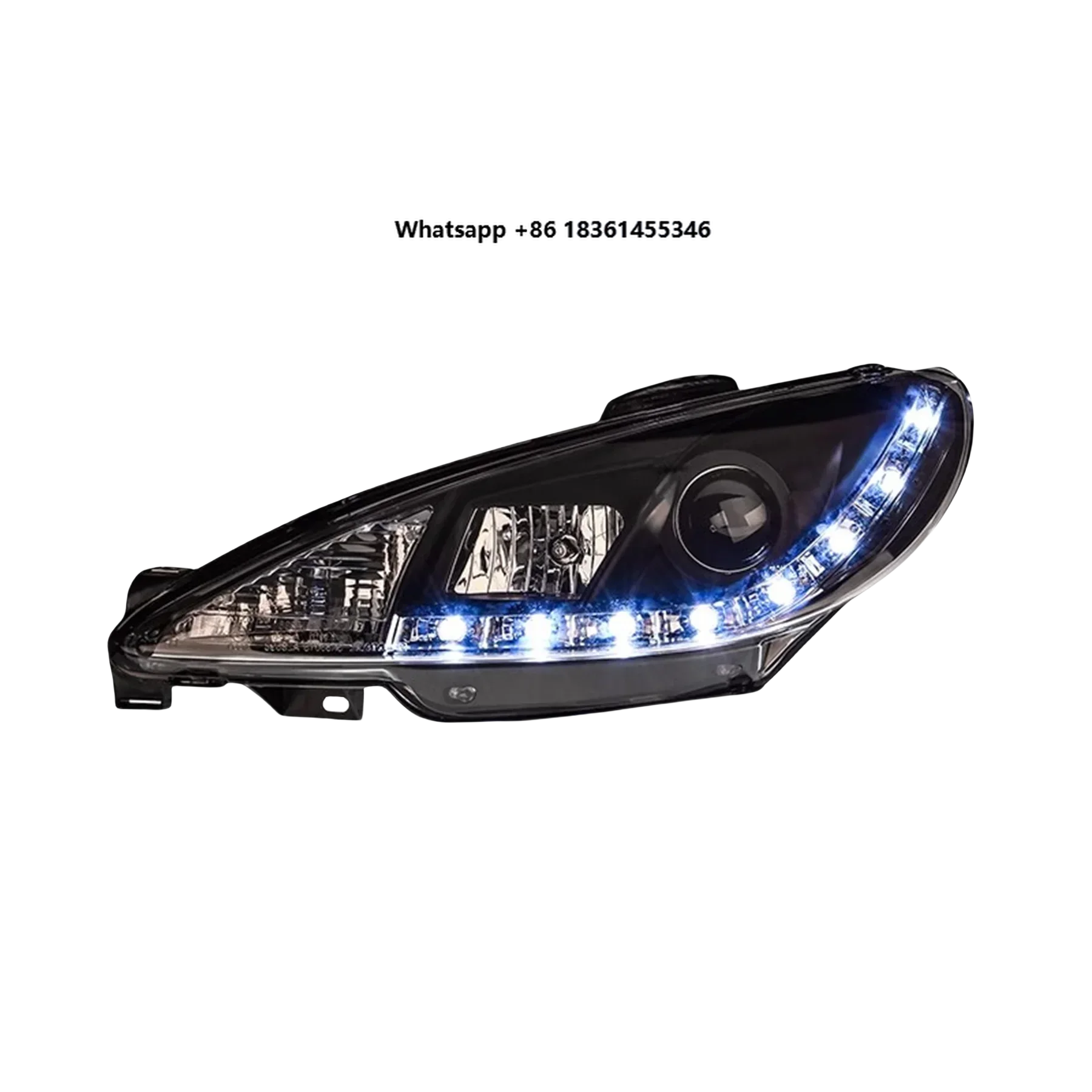 For  206 05-08 Daytime Running DRL headlamp Low High Beam Turn signal Car Led Headlight