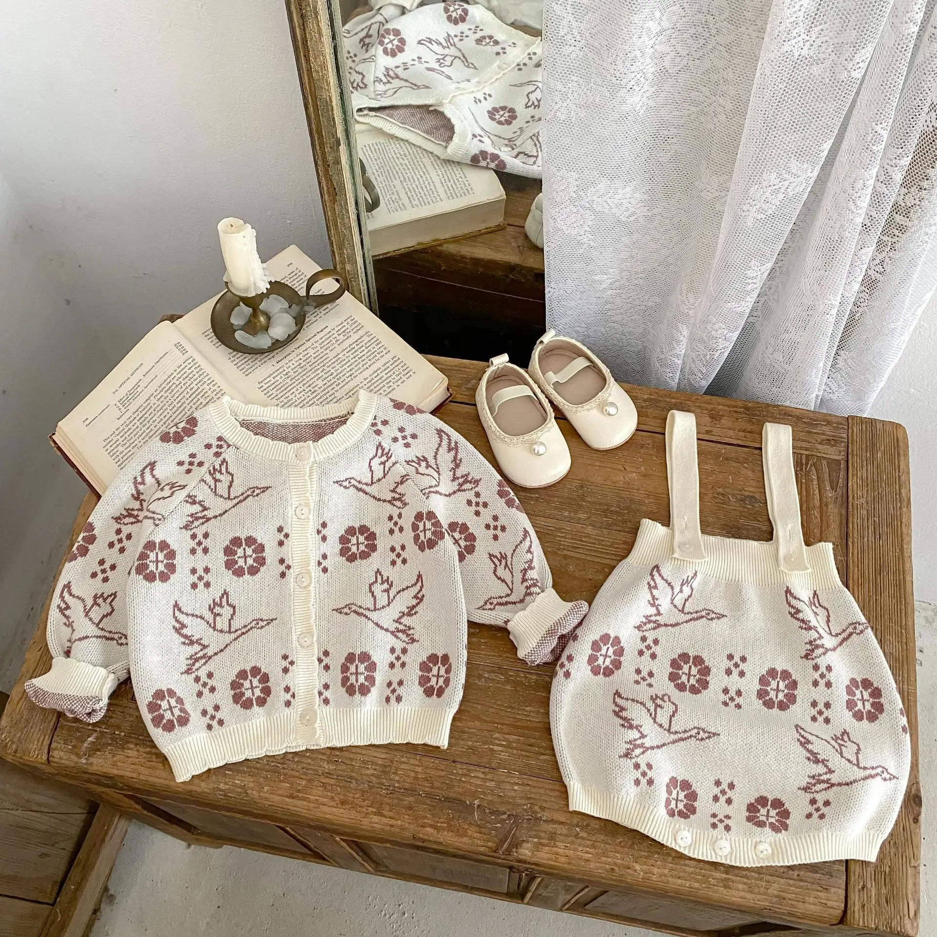 Sweter Rajut Lengan Panjang Ba - Knit Cardigan Infant ulasan dan harga