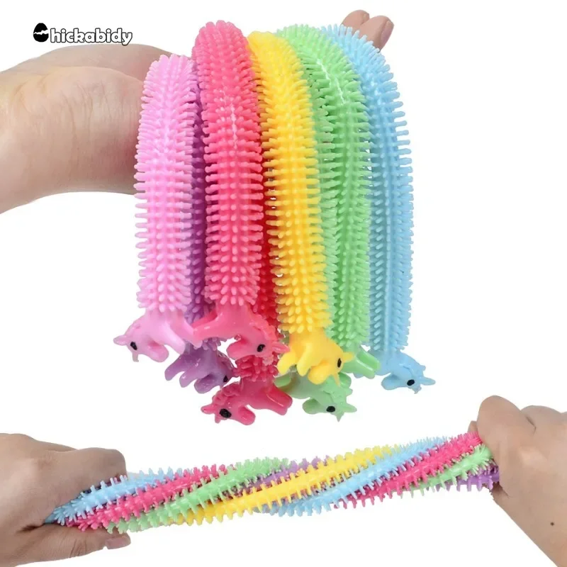 

1PCSNew Lalale BraceletUnicorn Cute Pet AnimalCaterpillar DecompressionBracelet Toy Vent LamianNoodles Strip Soft RubberToy