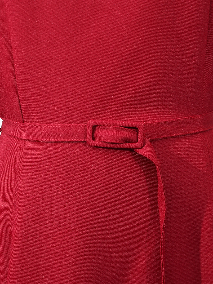 Romiss sólido emagrecimento dividir vestidos longos para mulheres pescoço quadrado manga longa cintura alta temperamento vestido moda feminina nova