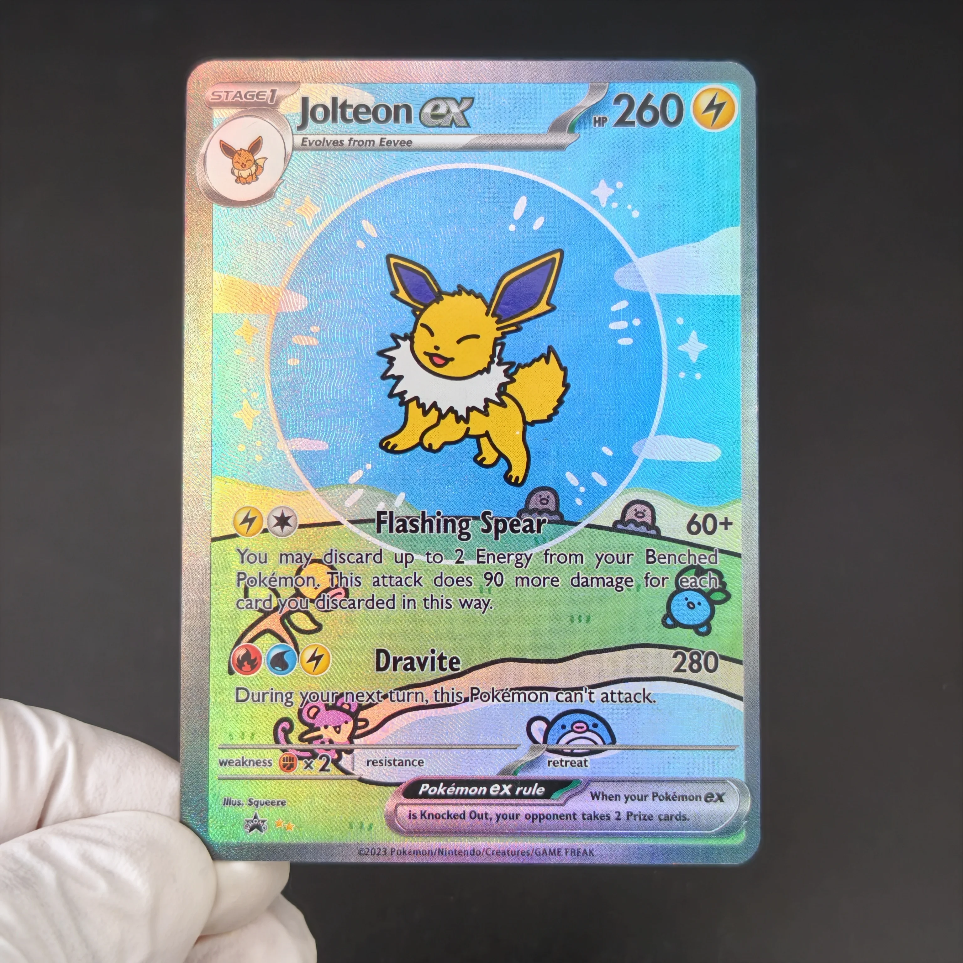 DIY PKM Card PTCG Bubble Pokemon Eeveelution Umbreon Sylveon Leafeon Full Art Holo Self Made Single Card Classic Game Anime Card view 3