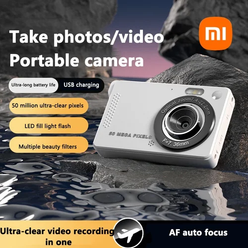 Imagen 2 del producto Cámara Digital Xiaomi 4K, Mini cámara de 50MP 16X para exteriores, cámara de vídeo Digital antivibración, grabadora de vídeo Flash, cámara de vídeo pequeña