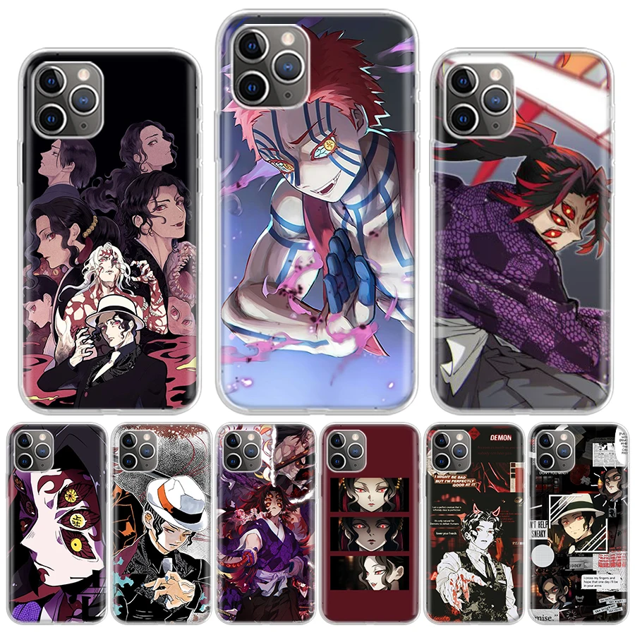 Coque de téléphone Demon Slayer Kibutsuji Muzan, coque souple pour Apple iPhone 16, 15, 14, 13, 12, 11 Pro Max, XS, Poly X, 7 Plus, 8 Plus SE