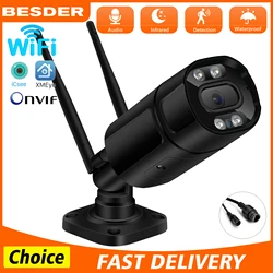 WIFI Camera 5MP HD Outdoor Bullet Surveillance IP Camera AI Human Detection Color Night Vision Smart Home Security Camera ICSEE