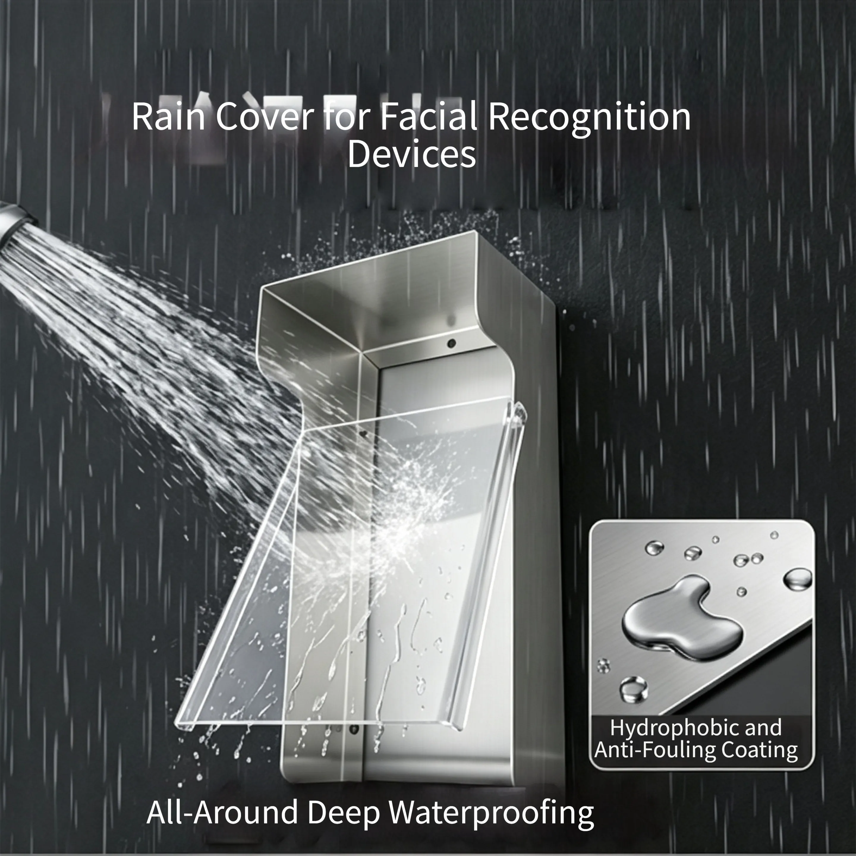 Rain Cover & Sunshade For Access Control Device, Waterproof Outdoor Shield For Building Entry Panel, Protect Reader