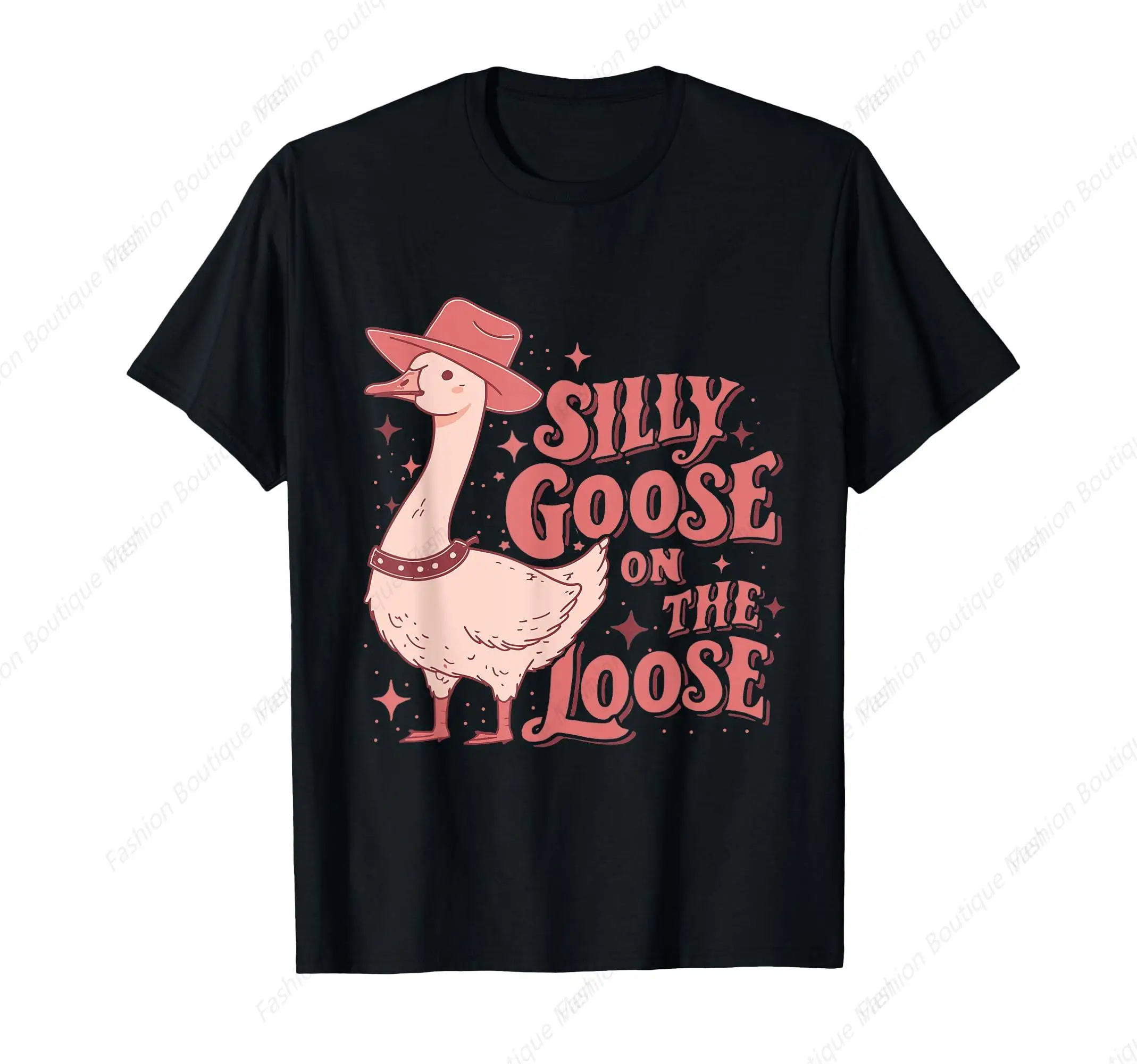 Silly Goose On The Loose camiseta para hombres y mujeres, camisa de algodón, ropa de calle, camisetas gráficas