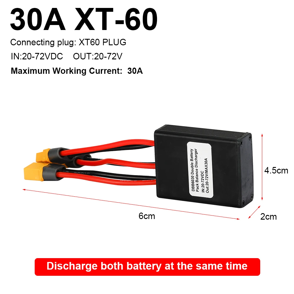 Dual Battery Discharge Converter, Simultaneous Connection Adapter, Balanced Discharge Module, Ebike Parts, 20V-72V,20A-100A