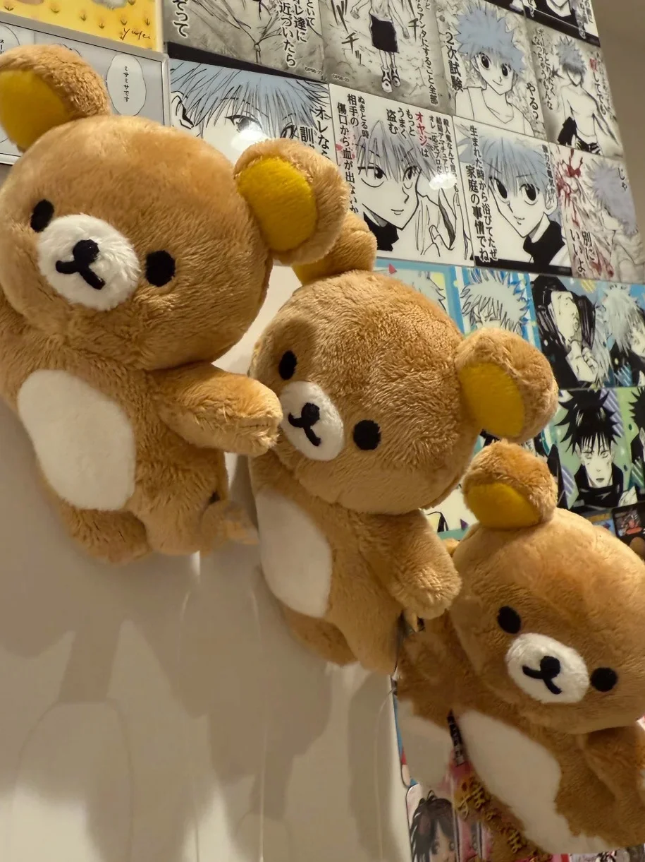 Rilakkuma magnetische pluche beer schattige liggende pose koelkastmagneet schattig cartoon cadeau voor vrouwen meisjes verjaardag