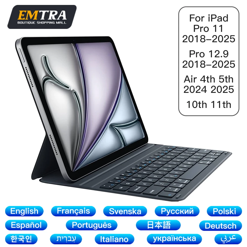 

Magic Keyboard Magnetic for IPad 11th 10th 2025 Air Pro 11 13 12.9 10.9 inch Bluetooth Keyboard Wireless Portable Case Stand