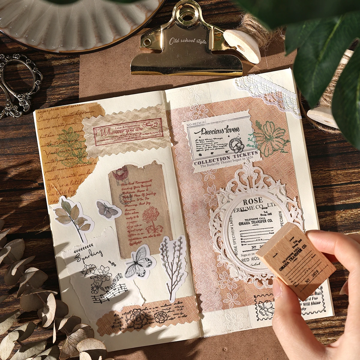 8pcs Vintage Wooden Stamps Wit - đánh giá và giá Scrapbooking