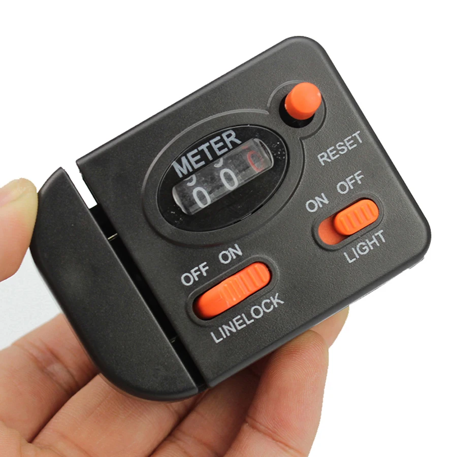 Digital Fishing Line Counter Display 0-99.9M Clip On Depth Finder Bearing Lighted Line Gauge for Jig Ice Trolling Casting Tackle view 4
