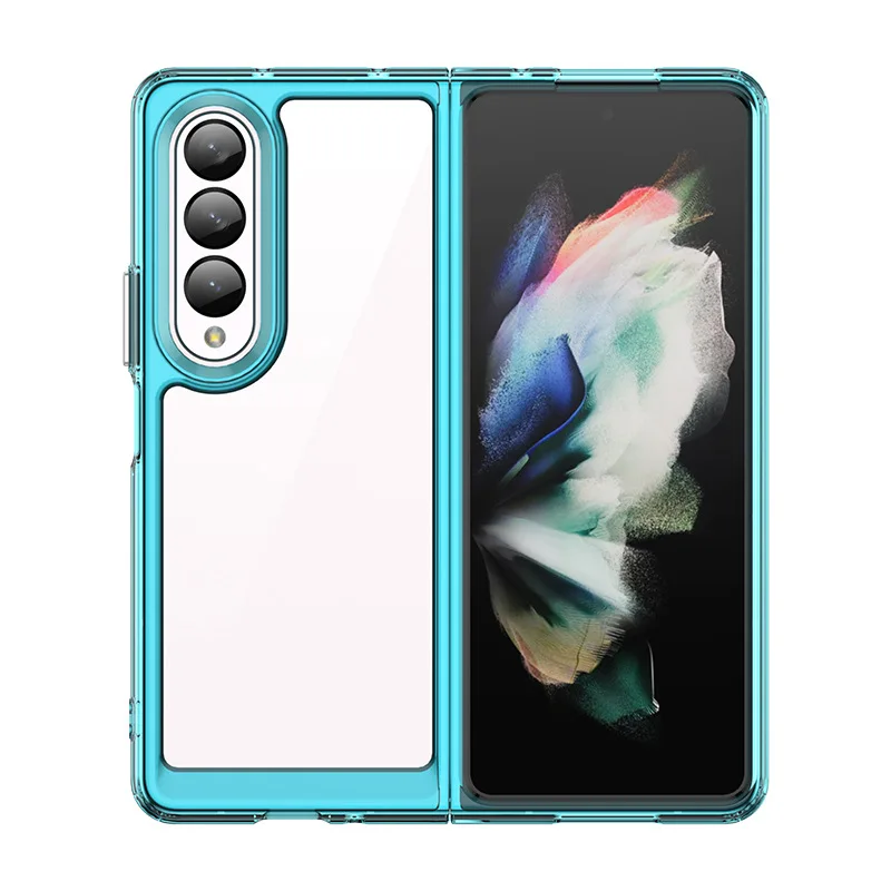 For Samsung Galaxy Z Fold 4 5G Transparent Phone Case Galaxy Z Fold 4 Ultra-thin Clear Acrylic Full Coverage Fold4 Case Cover