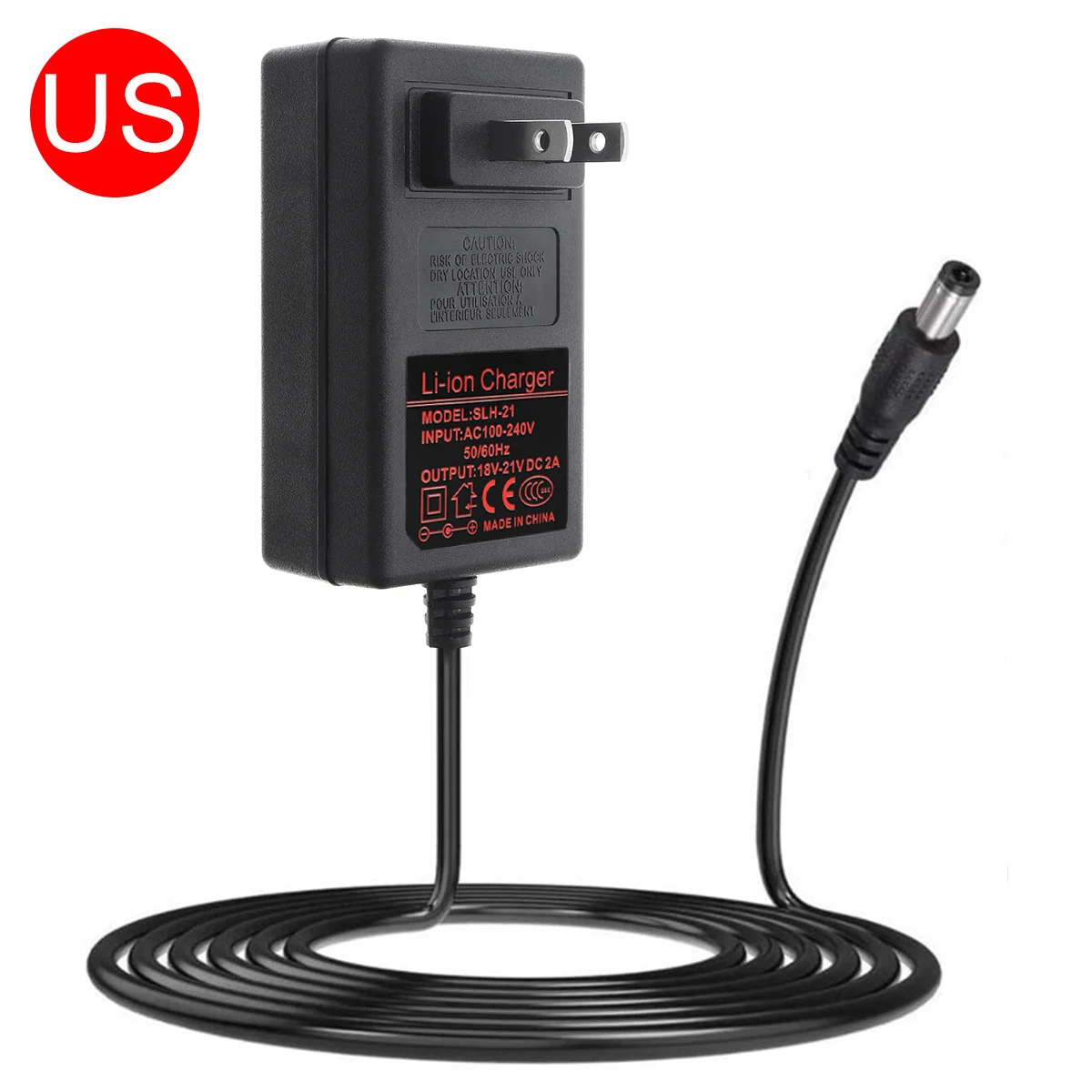 Cargador de batería de litio de 21V 2A, destornillador eléctrico de 18V 5Series 18650, adaptador de corriente de cargador de pared de batería de