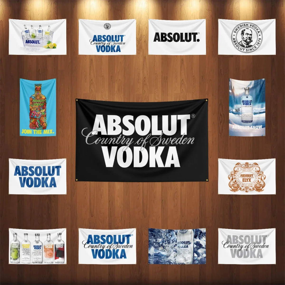 Bandera de vodkas A-Absolut de 3x5 pies, pancarta de vino con Alcohol impresa de poliéster para decoración, bebida, ron, bandera de cerveza