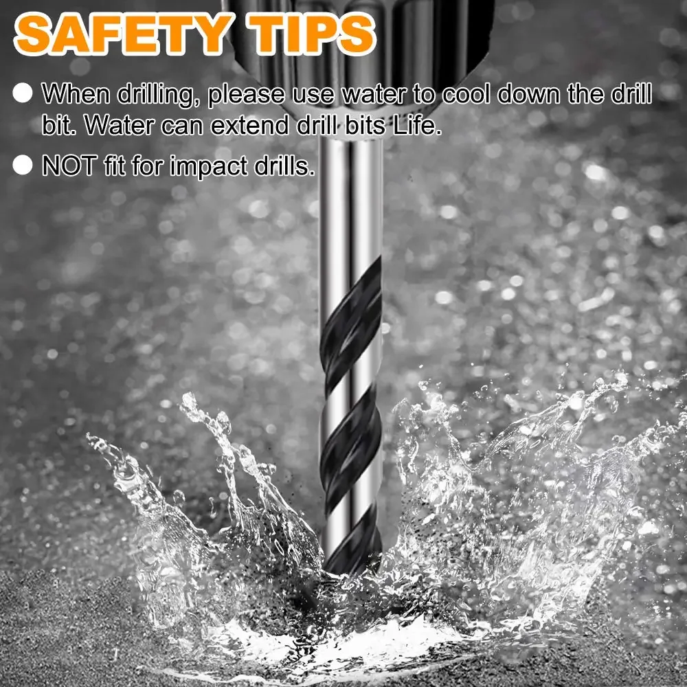 5/10個入り 石材・ガラス用ドリルビットセット 金属・鋼鉄・磁器・セラミックタイル・レンガ・木材用 工業用強度 超硬ドリルビットチップ