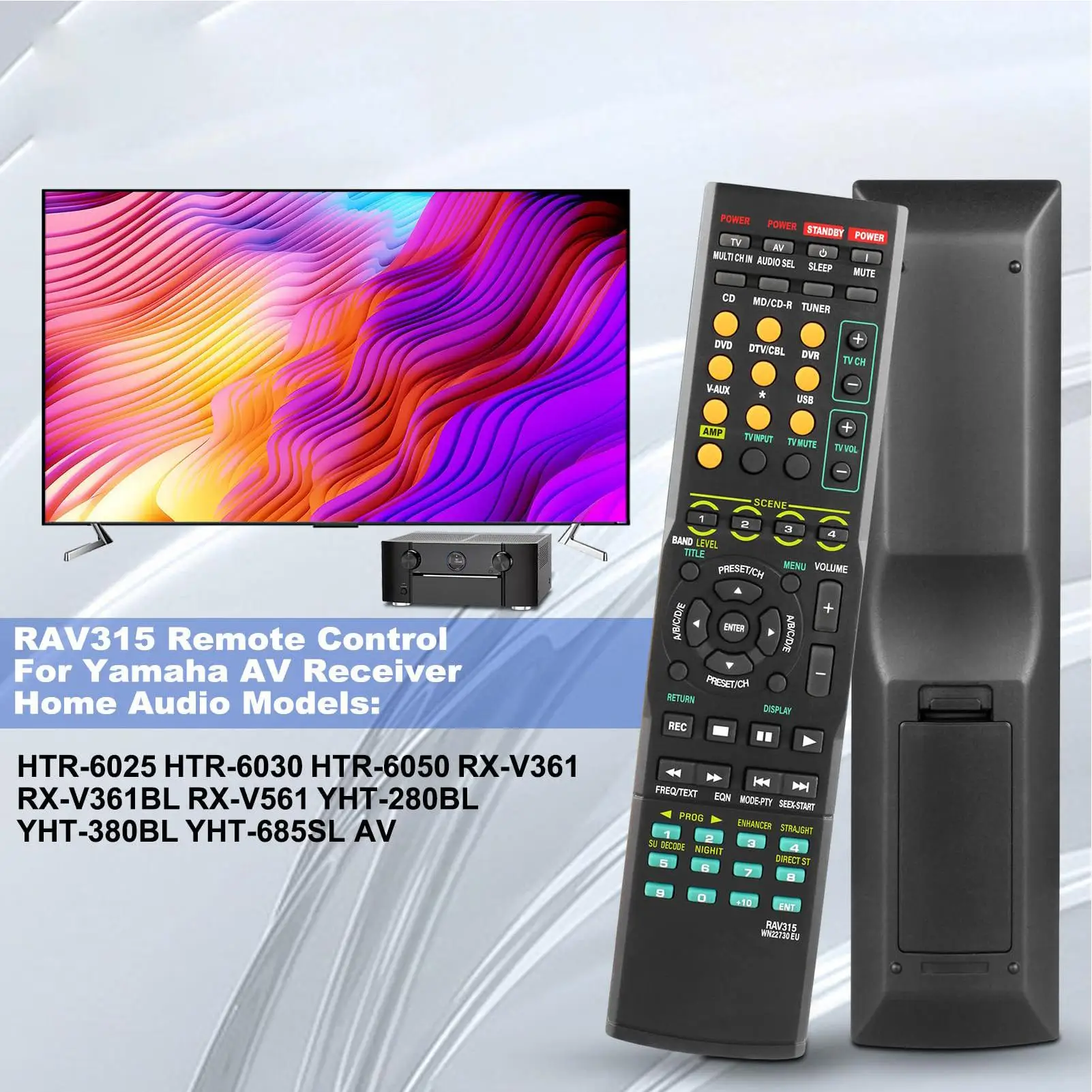 Для HTR-6050 RX-V561 YHT-390 YHT-390BL Av приемник аудио сменный пульт дистанционного управления домашний кинотеатр Av приемник аудио-видео пульт дистанционного управления