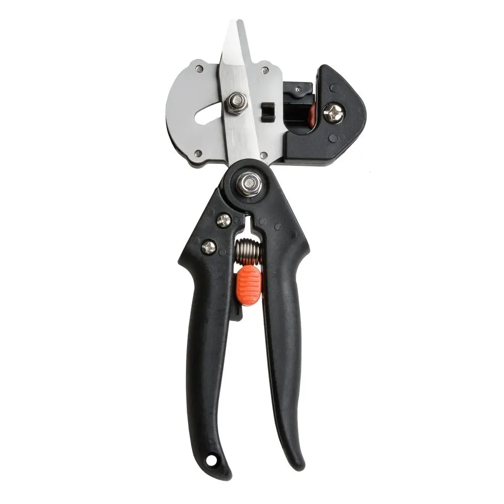 Professional 3 Blade Omega-type V-type U-type Grafting Pruner Black Color ( Tape Included)