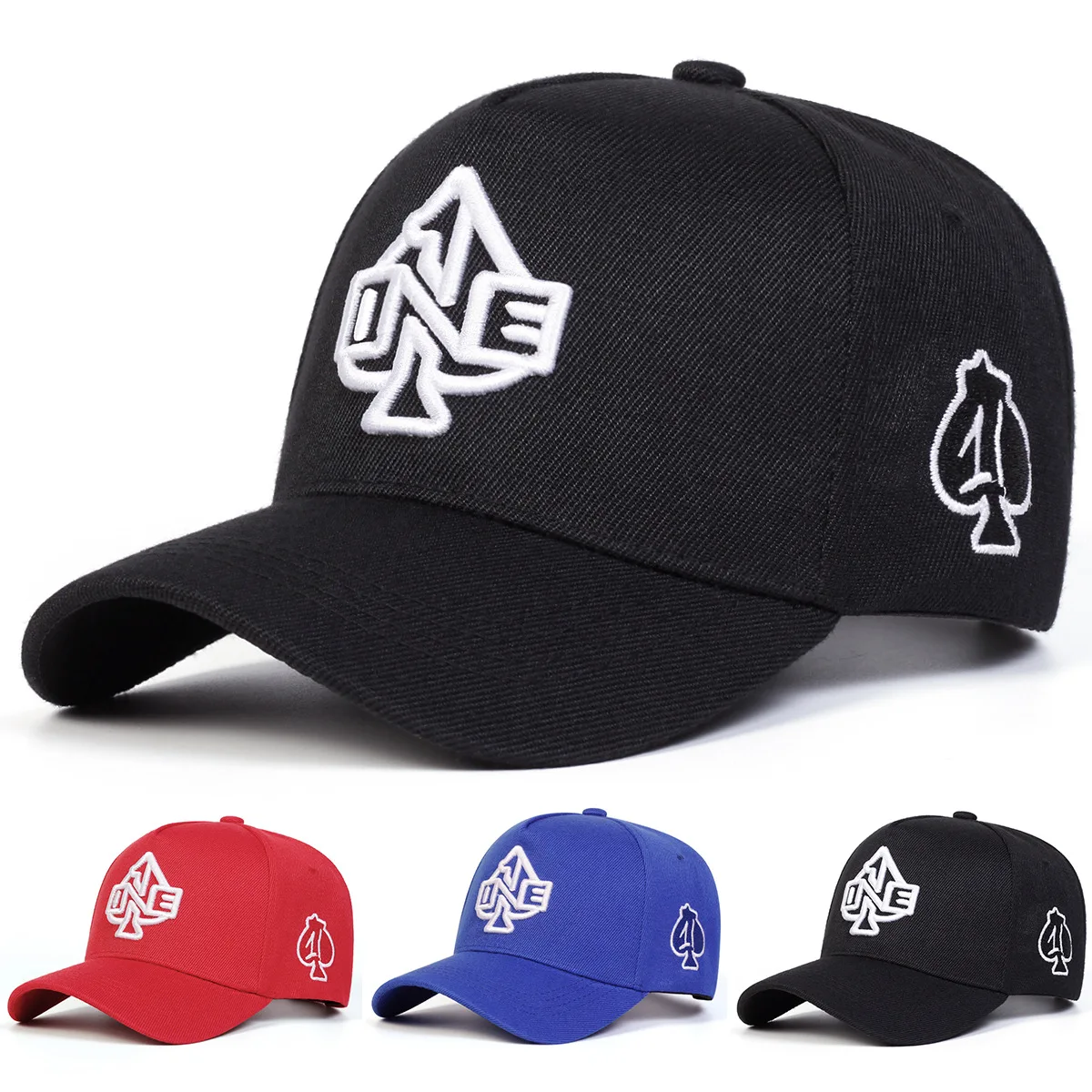 bones-de-beisebol-unissex-com-bordado-one-poker-para-primavera-e-outono-ajustaveis-casuais-para-atividades-ao-ar-livre-chapeu-de-protecao-solar-bone-esportivo