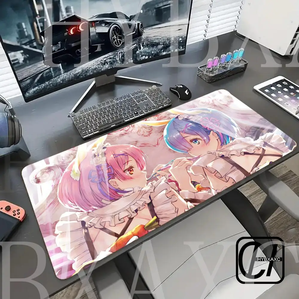 

New Kawaii Wallpaper Anime Re Zero Rem Mousepad Gaming Office Rubber Mouse Pad Gamer HYBXAXC Keyboard Pad Decoration Mause Pad