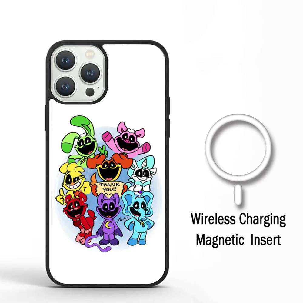 P-Poppy P-Playtime Game Phone Case For IPhone 11 12 13 14 15 Plus Pro Max Mirror Acrylic Cover For Magsafe