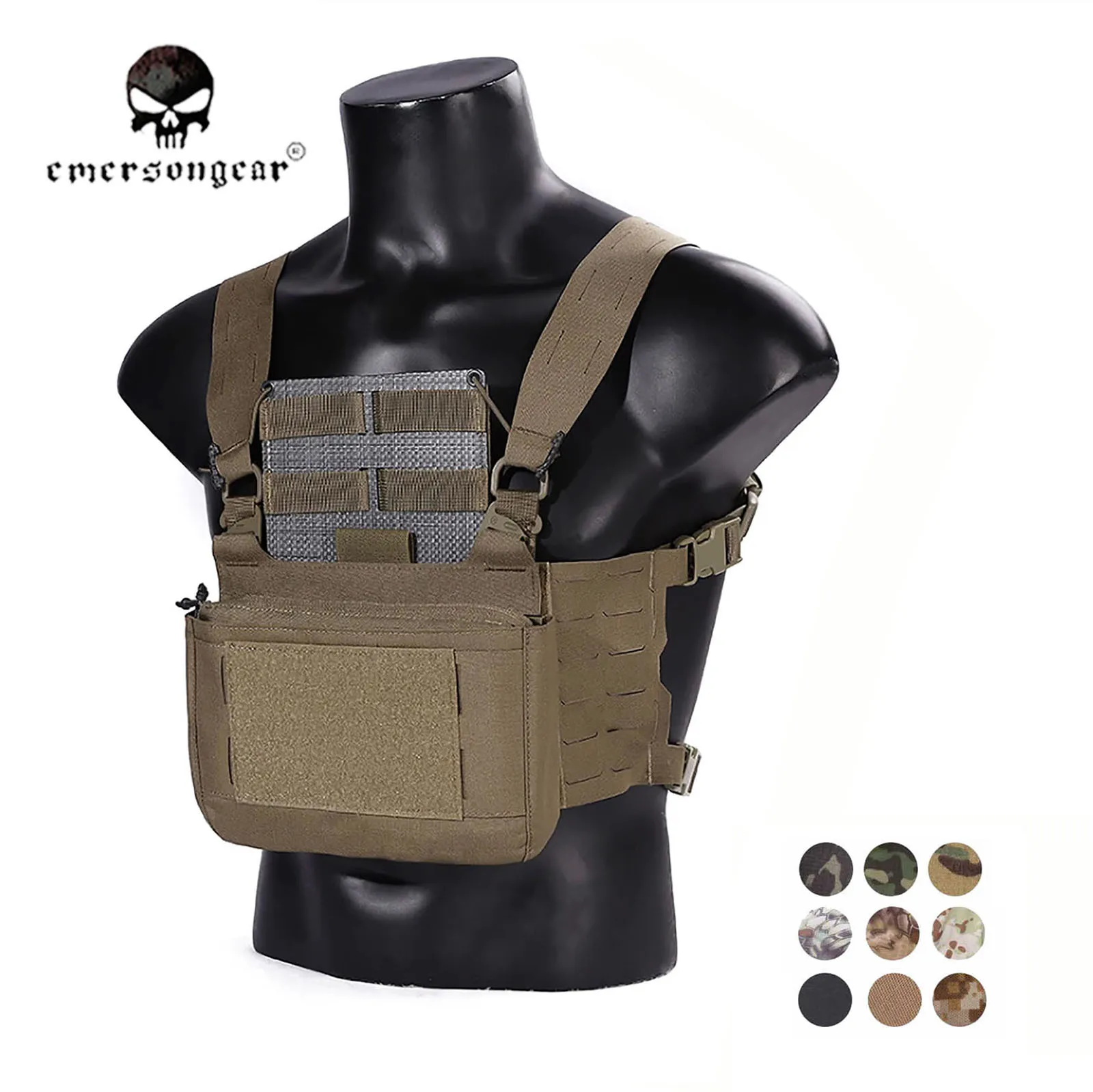 Emersongeargear Tactical FRO Style Chest Rig Set FRO Style Magazine Pouch Mag Bag Hunting  Hunting Hiking Panel Sport