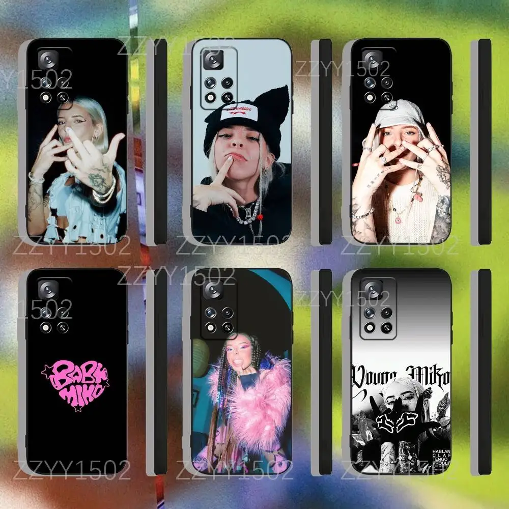 

Singer Young Miko Phone Case For Samsung S25,S24,Ultra,S20,S30,Plus,S22,S23,Ultra,Plus,5G Black Silicone Soft