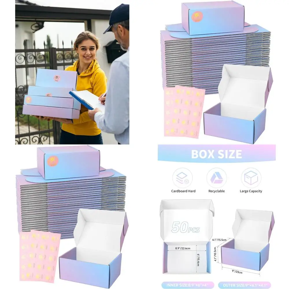 

Medium 9x6x4 Inch Corrugated Cardboard Shipping Boxes, 30-Count for Small Business or Personal Use