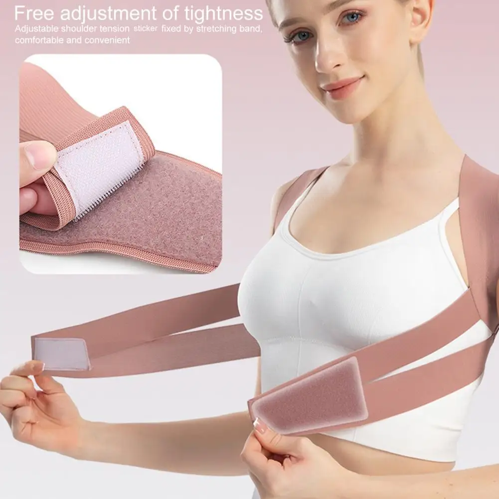 Stretch Strap Back Support Adjustable Posture Corrector Brace for Men Women Upper Back Support Shoulder Straightener Body