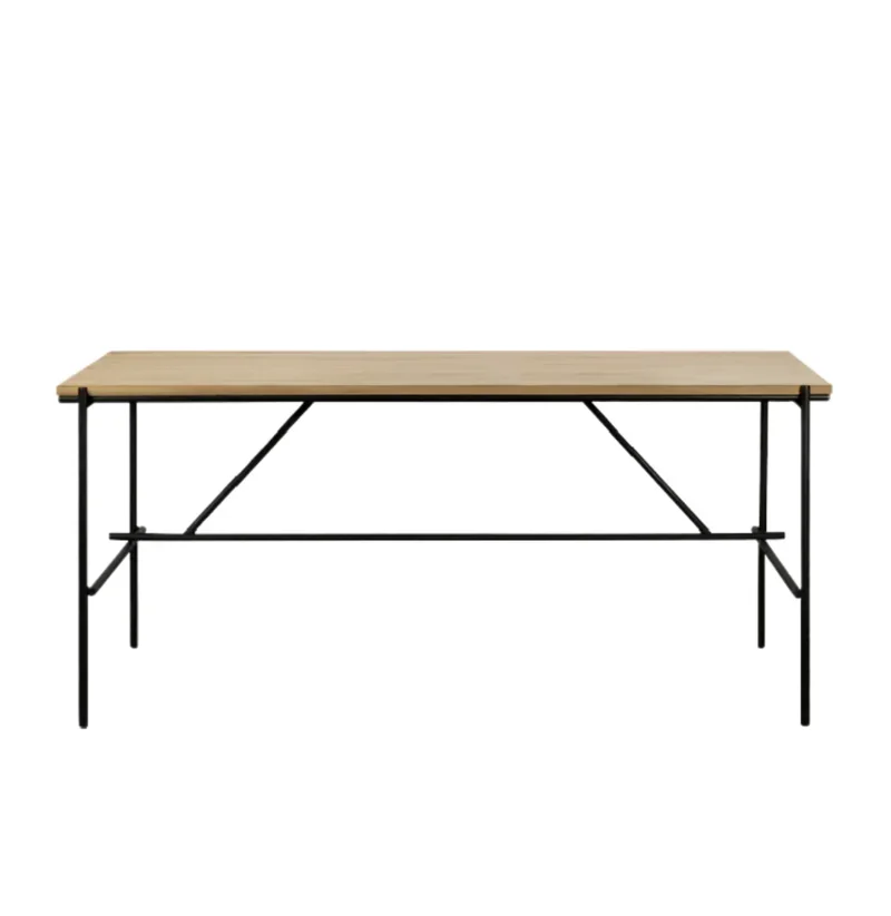 

The desk is simple and modern, and it is retro and quiet. The desk is solid wood desk.