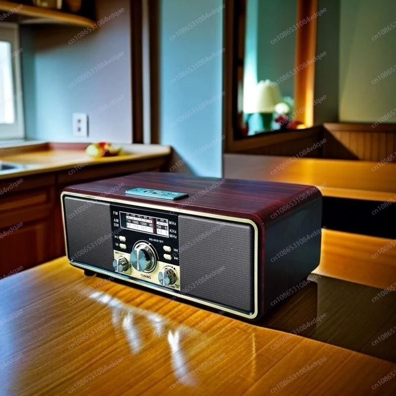 

Ретро ностальгическое настольное радио FM средней волны коротковолновая перезаряжаемая Bluetooth-карта динамик двойной динамик