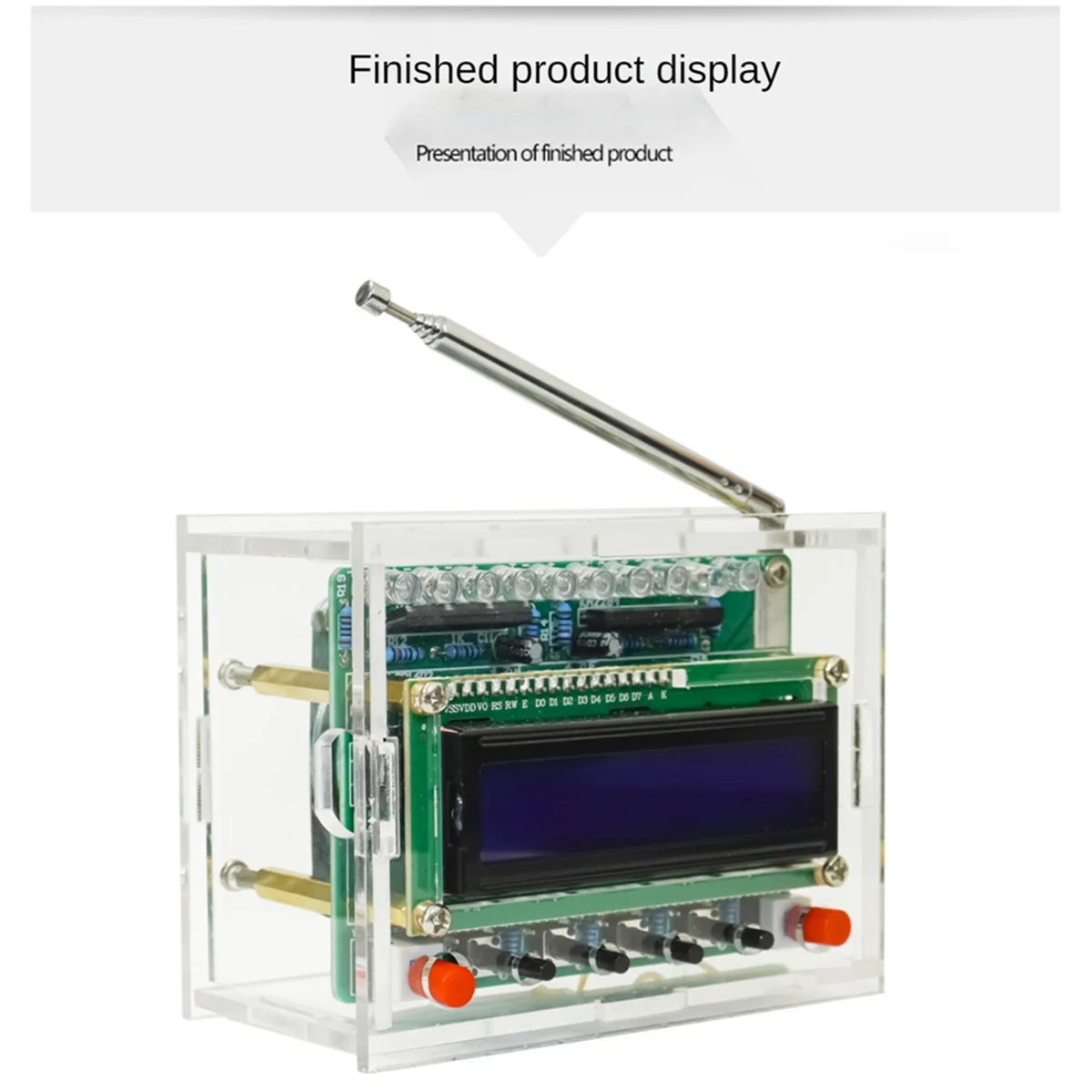 ABBH-RDA5807 87MHZ-108MHZ FM-radio DIY-kit FM elektronische DIY-circuitonderdelen LED digitaal display met indicator Solderen