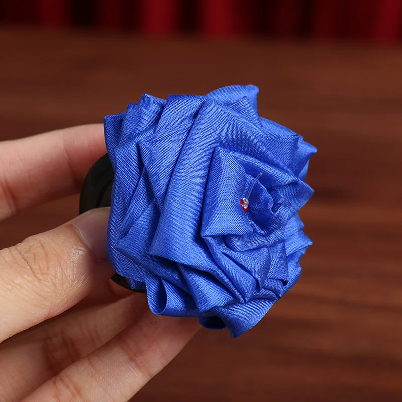 Silk to Rose Magic Trick Instant Scarf Transform to Rose Auto Retract Gimmick Vanishing Silk Flower Prop for Close Up Stage