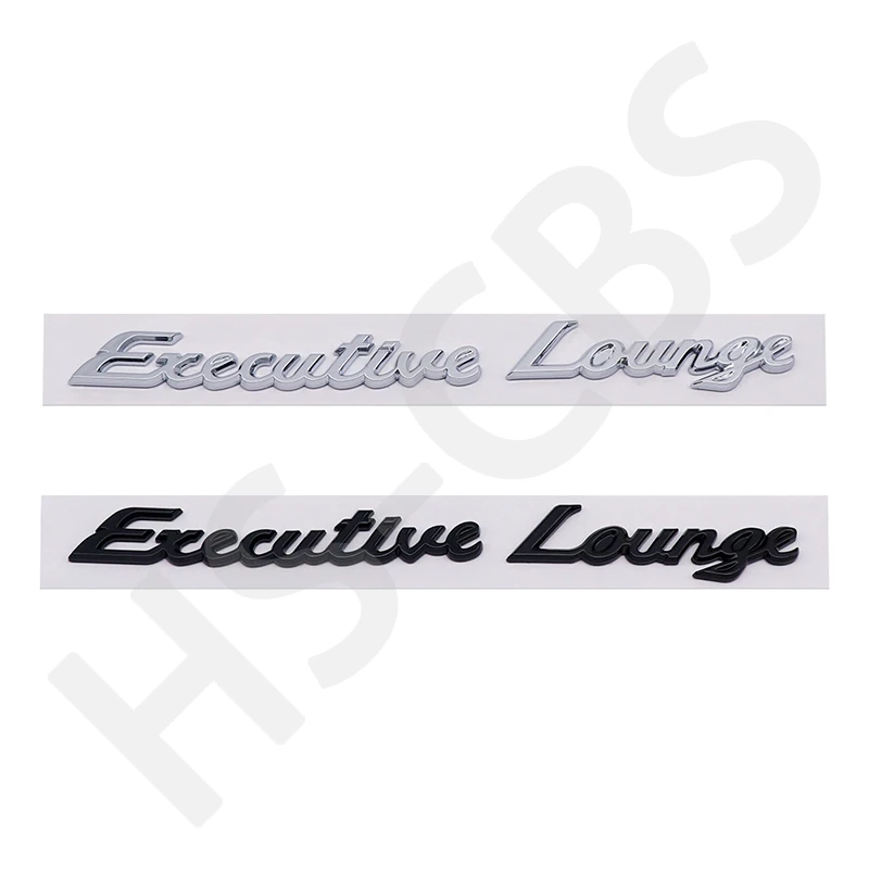 3D ABS Letter Executive Lounge Logo Emblem Stickers Auto Body Side Fender Badge Rear Trunk Decals Tailgate Decor Accessories